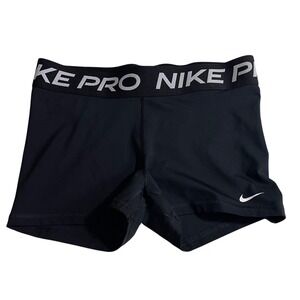 Nike Pro Dri-FIT Womens Black Compression Athletic Shorts Size Large 3 Inch
